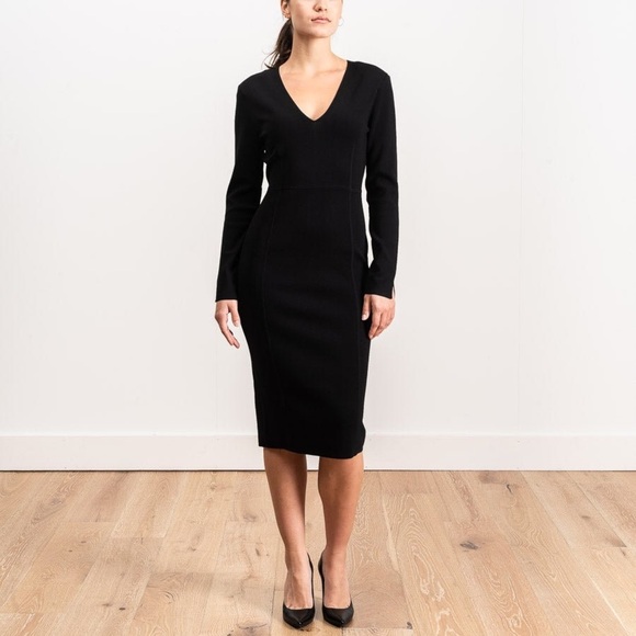 Veronica Beard Williams Knee Length Black Dress Large L Business Casual Career - Picture 1 of 16